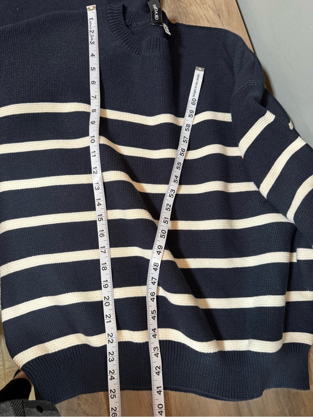 Navy & White Striped Crewneck Sweater Set - Picture 8 of 15